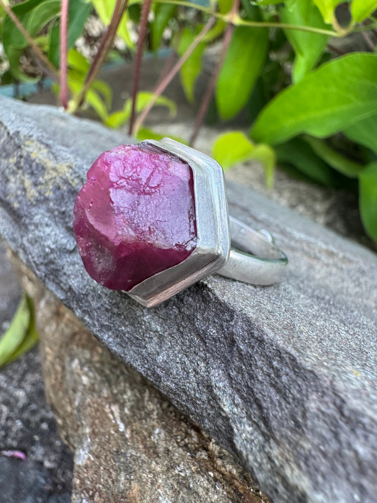 Rough Ruby Ring - Size 9.25
