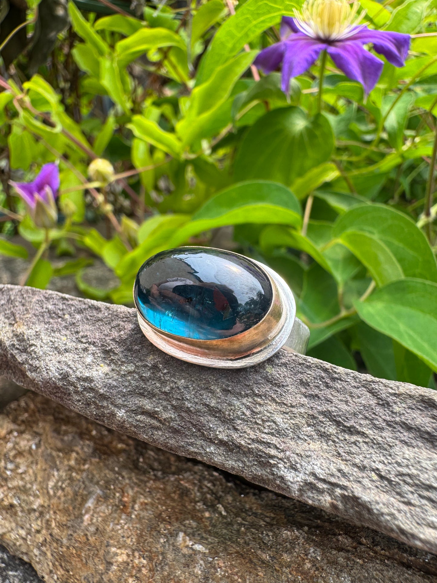 Kyanite Ring, Set in Gold - Size 9.25
