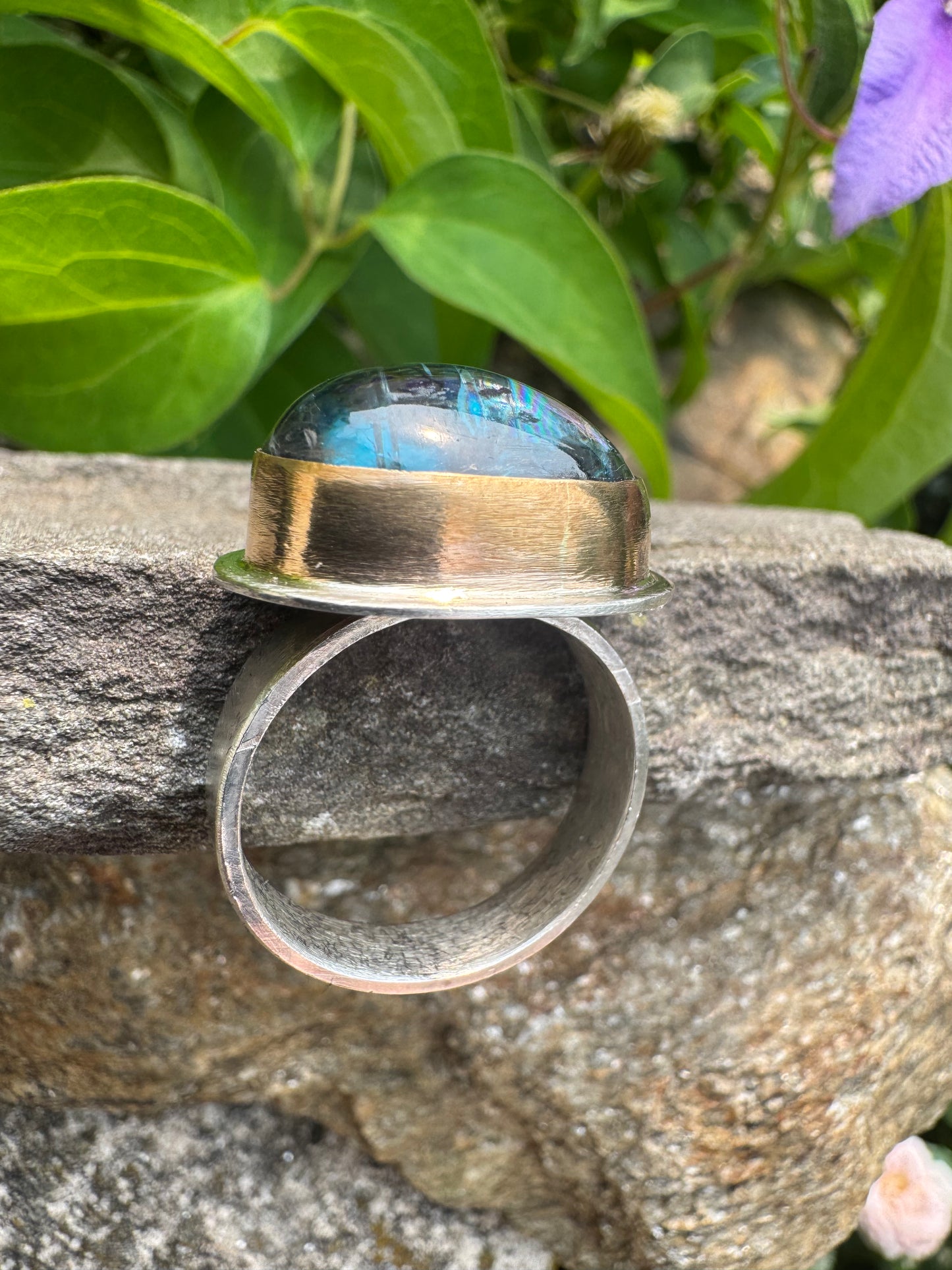 Kyanite Ring, Set in Gold - Size 9.25