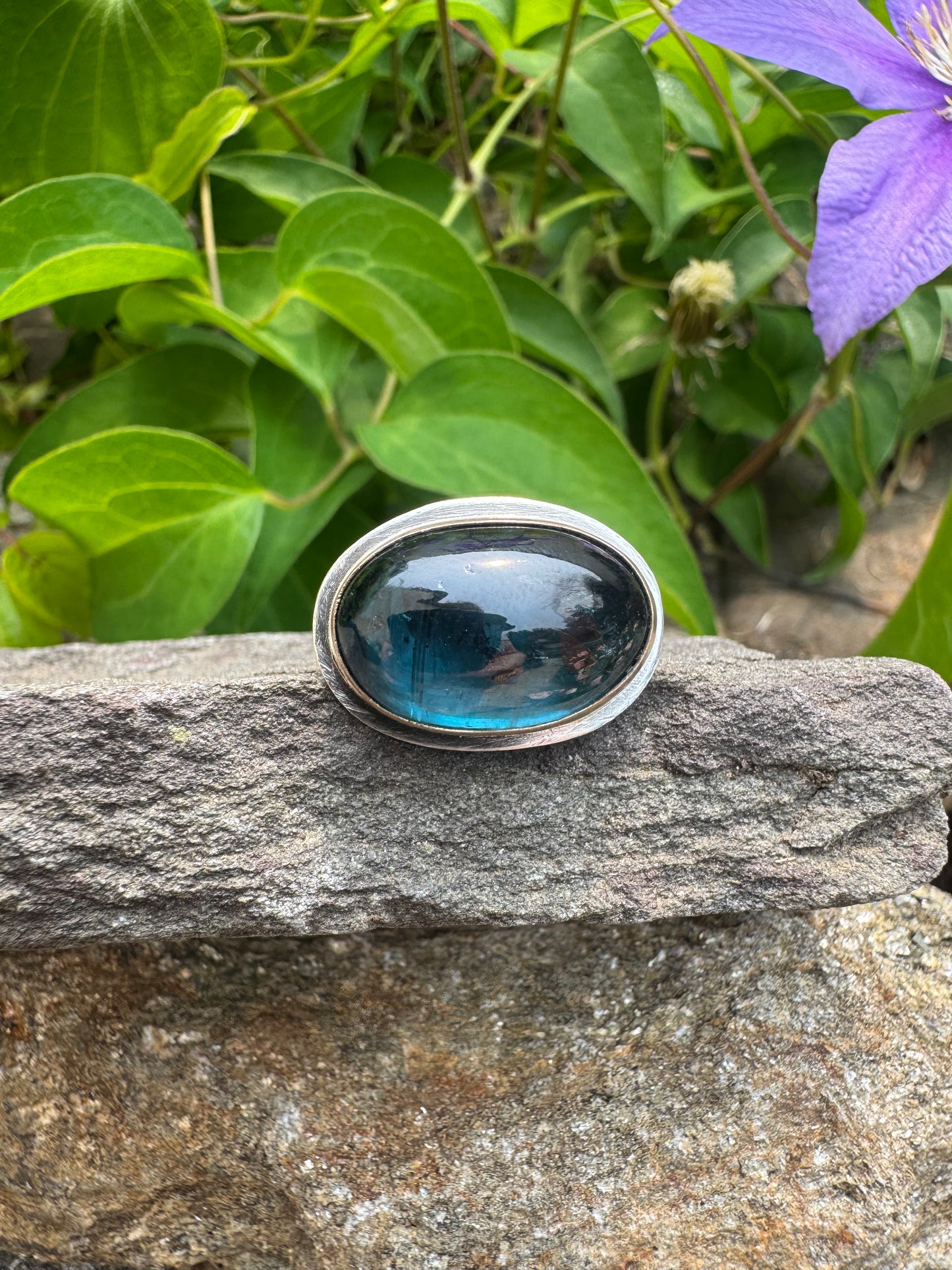 Kyanite Ring, Set in Gold - Size 9.25