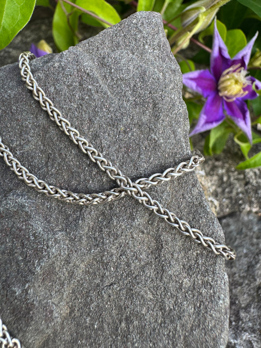 3mm Wheat chain - oxidized