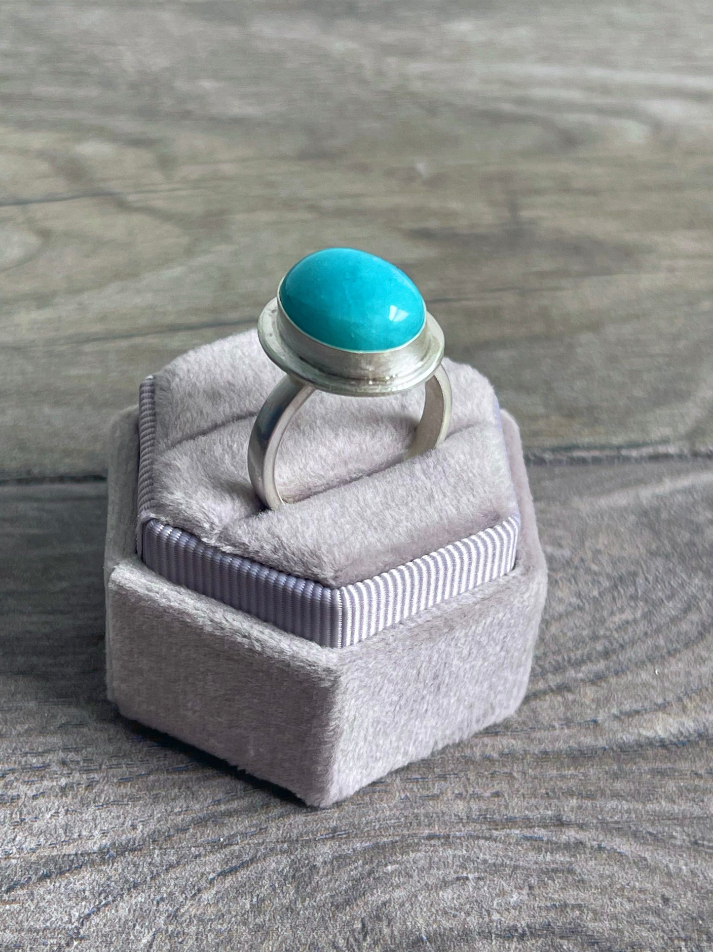 Amazonite Ring Oval - Size 9.25